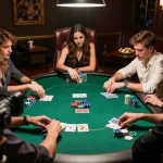 Engaging poker game atmosphere at SC 88 casino, showcasing players in action.