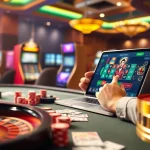 Engaging in thrilling gambling activities at KIM88 casino with vibrant game displays.