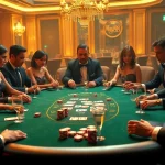 Engage in a thrilling poker game at may88, capturing the excitement of high-stakes gambling.