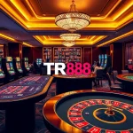Engaging gamblers at TR88's vibrant casino tables with sparkling chips and dynamic action.