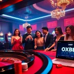 Experience thrilling gameplay at OXBET casino with lively players and vibrant gaming tables.