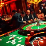 Experience exhilarating MK8 gaming at a lavish casino table filled with cards and chips.
