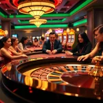 Experience thrilling gameplay at https://98winmb.com/ with vibrant casino visuals of poker chips and roulette wheels.