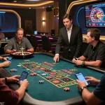 Players engage in live roulette betting at F168's interactive online casino setup.