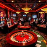 Experience the thrilling atmosphere at https://kjc.football/ with luxurious casino elements and players in action.
