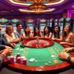 Exciting gameplay at luck8 games, showcasing vibrant casino tables with players engaged in thrilling bets.