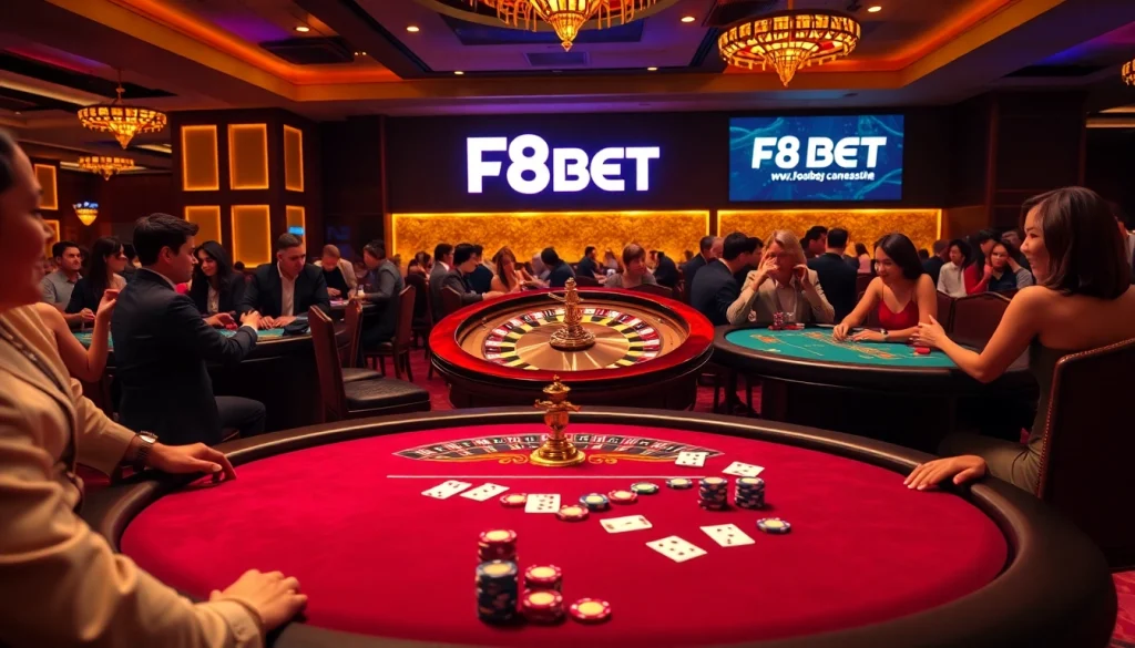Experience top-notch gambling action at https://f8bet.io/ featuring roulette, poker, and vibrant casino ambiance.