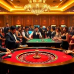 Players enjoying RR88's professional casino experience with poker chips and games.