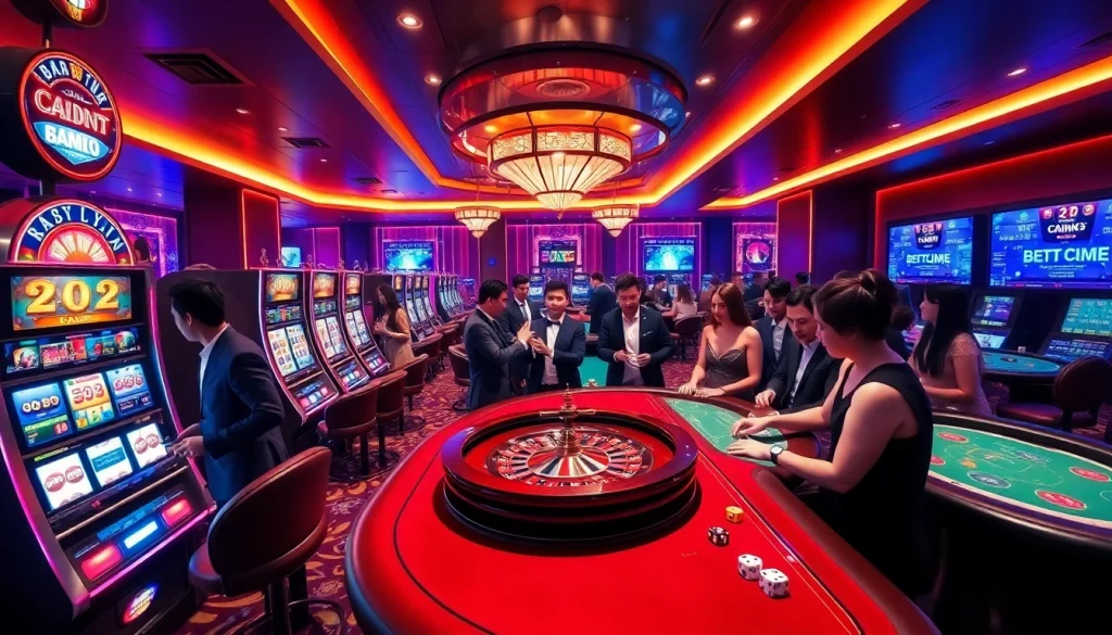 Play exciting games at https://vin88zone.club/, featuring vibrant casino visuals with roulette and poker.