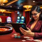 Feeling the thrill of gaming with 789BET at an elegant casino table.
