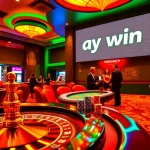 Experience the thrill of winning at the casino with hay win prominently featured in a vibrant gaming atmosphere.