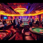 Exciting gaming action at say88 casino, featuring vibrant roulette tables and poker players.