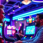 IBOSLOT online gaming experience with players enjoying vibrant slot games and colorful graphics.