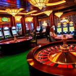 Engaging players gathered at a QQ88 Social casino table, surrounded by vibrant games and excitement.