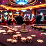 Players enjoying an exciting poker game at an elegant casino with hm88-inspired luxury atmosphere.
