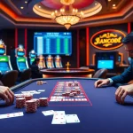 Engaging poker game scene at https://hb88.clinic/, showcasing excitement and colorful chips.