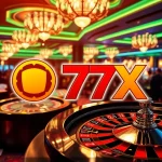 Experience the thrill of gambling at 777X with exciting roulette and vibrant casino elements.