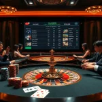 Experience exhilarating gaming action at https://luongsontv5.com/ with a vibrant casino atmosphere highlighting roulette and poker.