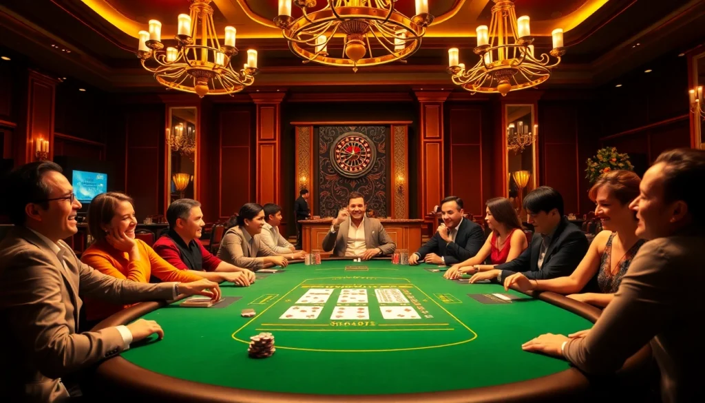 Players engaging in thrilling high-stakes poker at https://888neww8.com/, showcasing vibrant casino excitement.