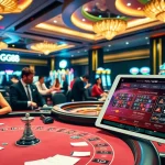 GG88 casino scene featuring high-stakes poker and immersive gaming technology.