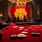 A thrilling casino scene showcasing high-stakes poker gameplay, themed around the hidden wiki 2026.