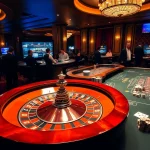 Experience the excitement of QQ88z Net as players engage in high-stakes casino games amid a luxurious setting.
