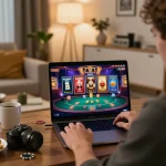 Engaging in strategic online gaming at NK88, an immersive home casino experience.