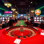 Players engaging with RR88 online casino games at a luxurious roulette table, highlighting the thrilling gambling experience.