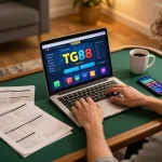 Experience online gaming excitement with TG88 in a cozy home setup