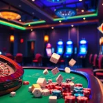 Experience the seamless withdrawal process Rút tiền 69VN alongside vibrant casino elements like roulette and poker chips.