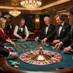 SboBet players placing bets at a vibrant roulette table, capturing the excitement of casino gaming.