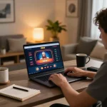 Engaging in an Ok9 online casino game with a comprehensive setup for strategy and fun at home.