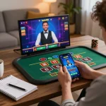 Engaging with kubet88 mobile app during a cozy home gaming session on smartphone.