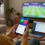 Bet on exciting sports events with 555WIN app, showcasing vibrant betting interface on smartphone.