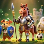 Engage with Kèo bóng đá in an exciting scene showcasing sports betting elements and humorous characters.