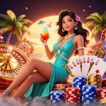 Experience thrill and excitement at Xocdia88 with a dynamic casino scene featuring vibrant elements.