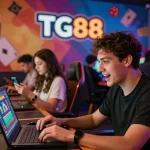 Dynamic gaming scene showcasing players on the trang chủ TG88 platform, highlighting excitement and engagement in online betting.