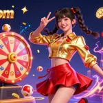 Engage in thrilling gaming at 789clubm, featuring a lively casino atmosphere with vibrant colors and lively characters.