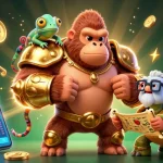 Experience thrilling slots at 68WIN with dynamic characters and exciting gaming elements in an exhilarating scene.