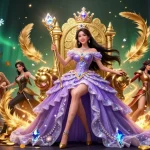 Engage in the excitement of sunwin casino with a vibrant 3D illustration featuring a regal character and dynamic gaming elements.