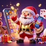 Nego77 delivers a thrilling casino experience with Santa and friends amidst dynamic gaming elements.