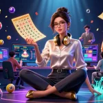 Discover the thrilling sports action at Socolive with vibrant casino-themed digital illustration.
