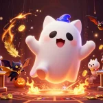Experience thrilling slots with go88, featuring ghostly creatures in a vibrant casino.