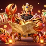 Engage with bonus buy slots excitement in this vibrant 3D casino scene filled with action.