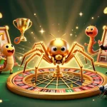 Betting with confidence in O8 DIGITAL's exciting casino world, featuring unique character elements and action.