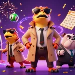 Join Sunwin for exciting gaming experiences with colorful lotteries and prizes blooming around cartoon raptors.