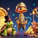 Experience thrilling gameplay at O8 with vibrant 3D illustrations of slots, treasures, and casino excitement.