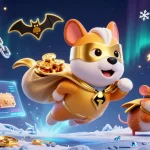 Engage with credit card casinos through an illustrative scene featuring a superhero dog and gold coins.