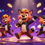 Join the fun with link sbobet at this vibrant 3D casino scene featuring hyenas in a comedy club.