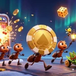 Experience the excitement of bong nhua in this thrilling 3D heist scene with vibrant casino elements.